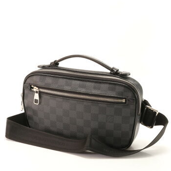 Louis Vuitton Bum Waist Black Bag Damier Belt Crossbody Bag Body Body Graphite